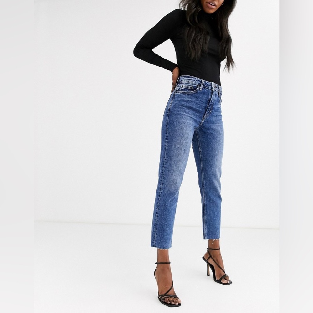 🩵 Topshop High-Rise “STRAIGHT” Straight Leg Jeans NWOT, Size 28